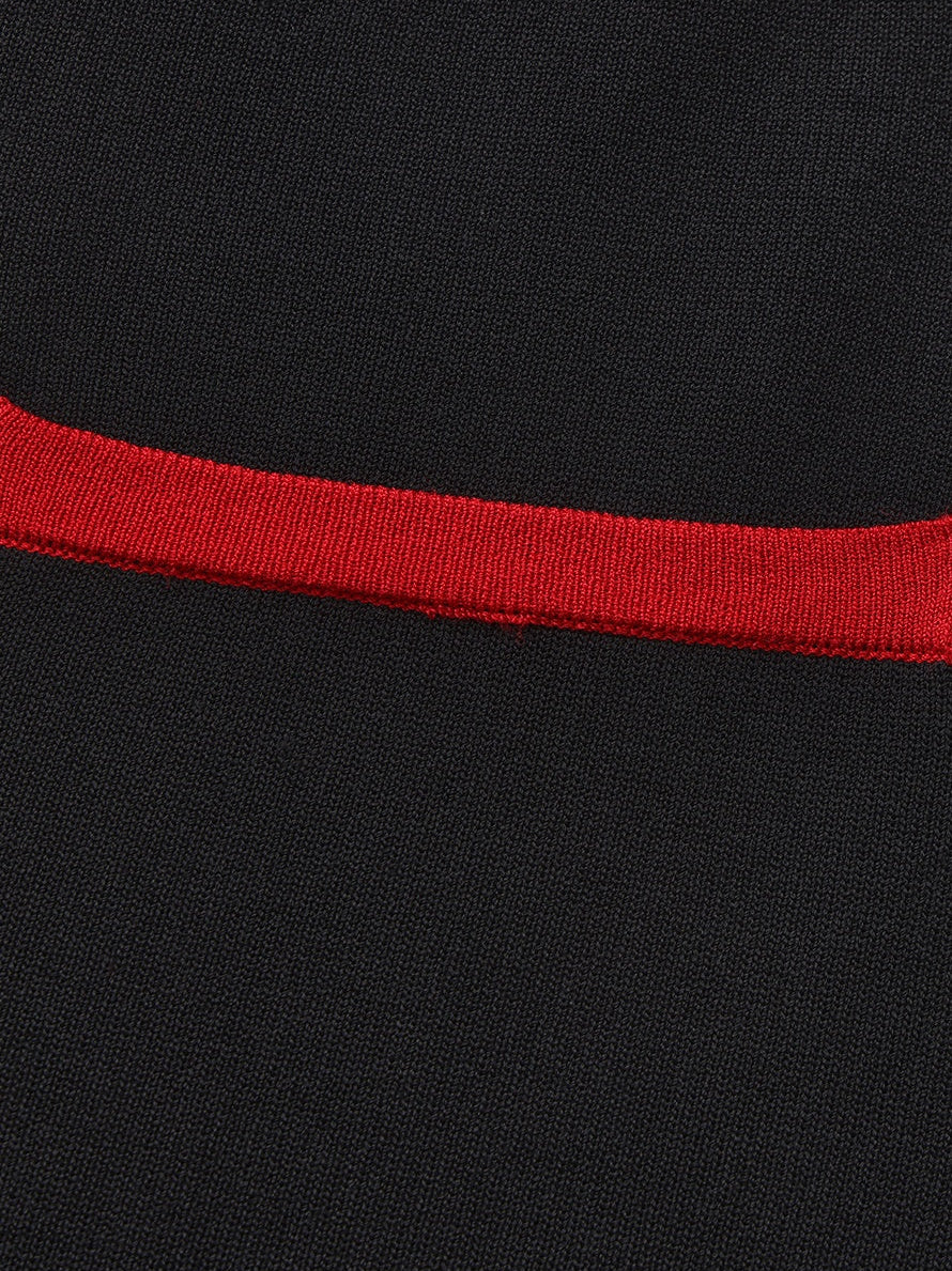 Wilhelmina Contrast A-Line Black skirt