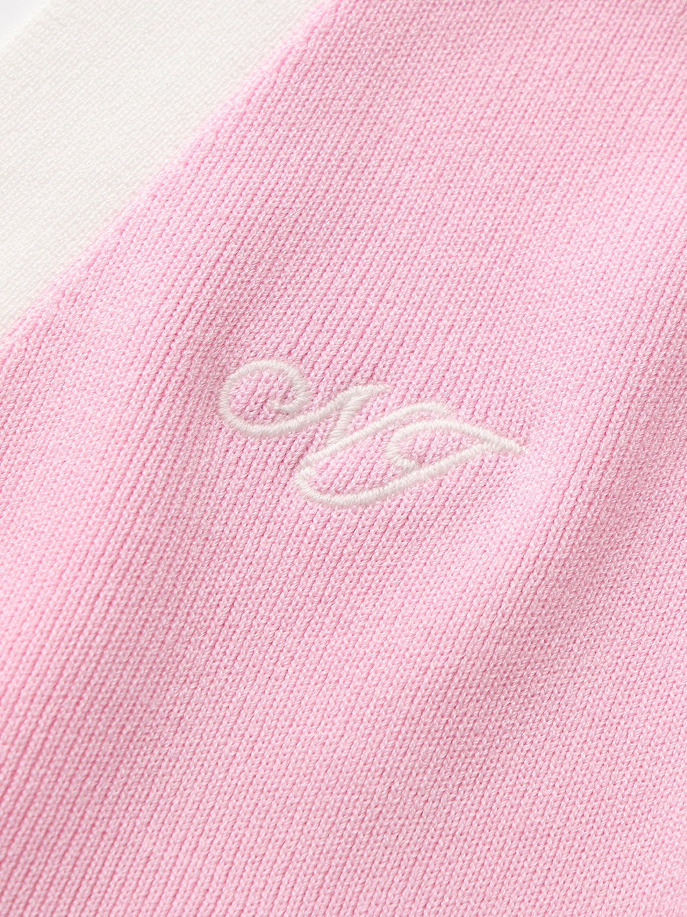 Wilhelmina Contrast Halter Knit Pink Top