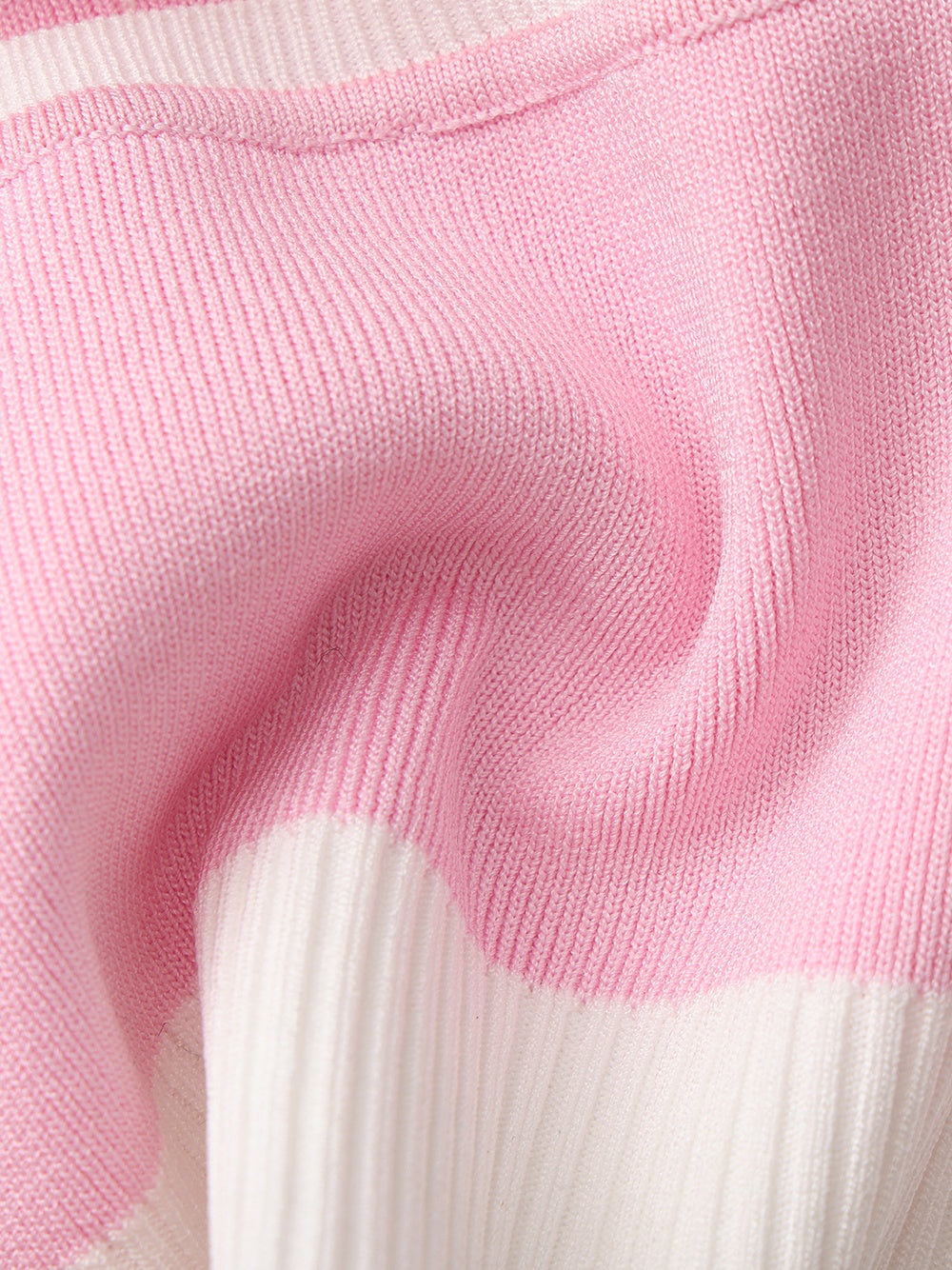 Wilhelmina Contrast Halter Knit Pink Top