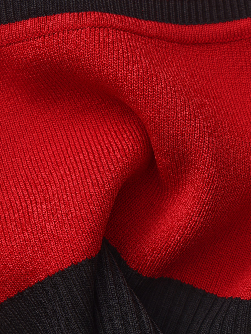 Wilhelmina Contrast Halter Knit Red Top