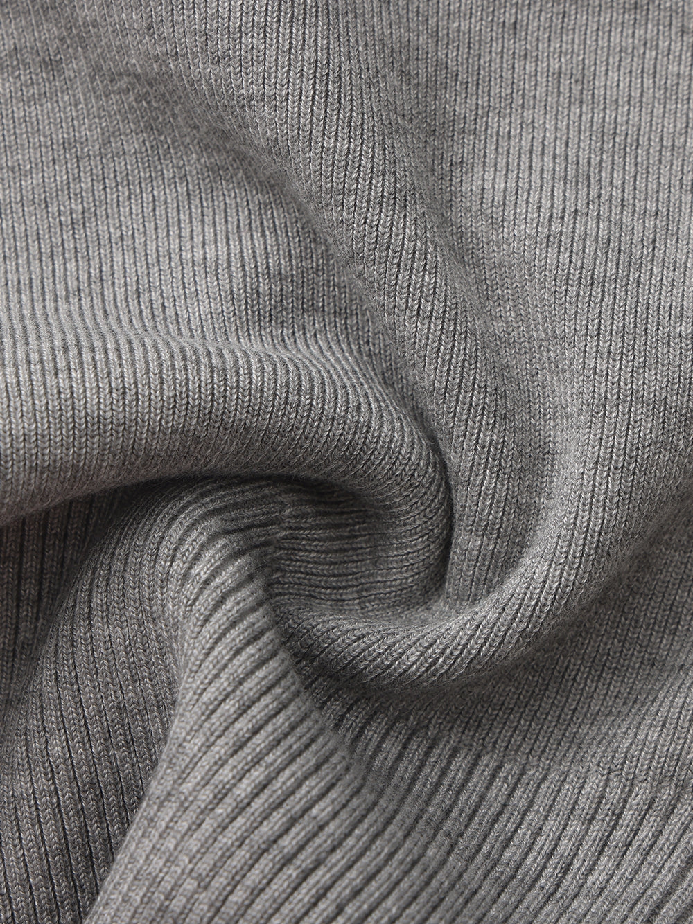 Millie Contrast-Trim Grey Knit Top