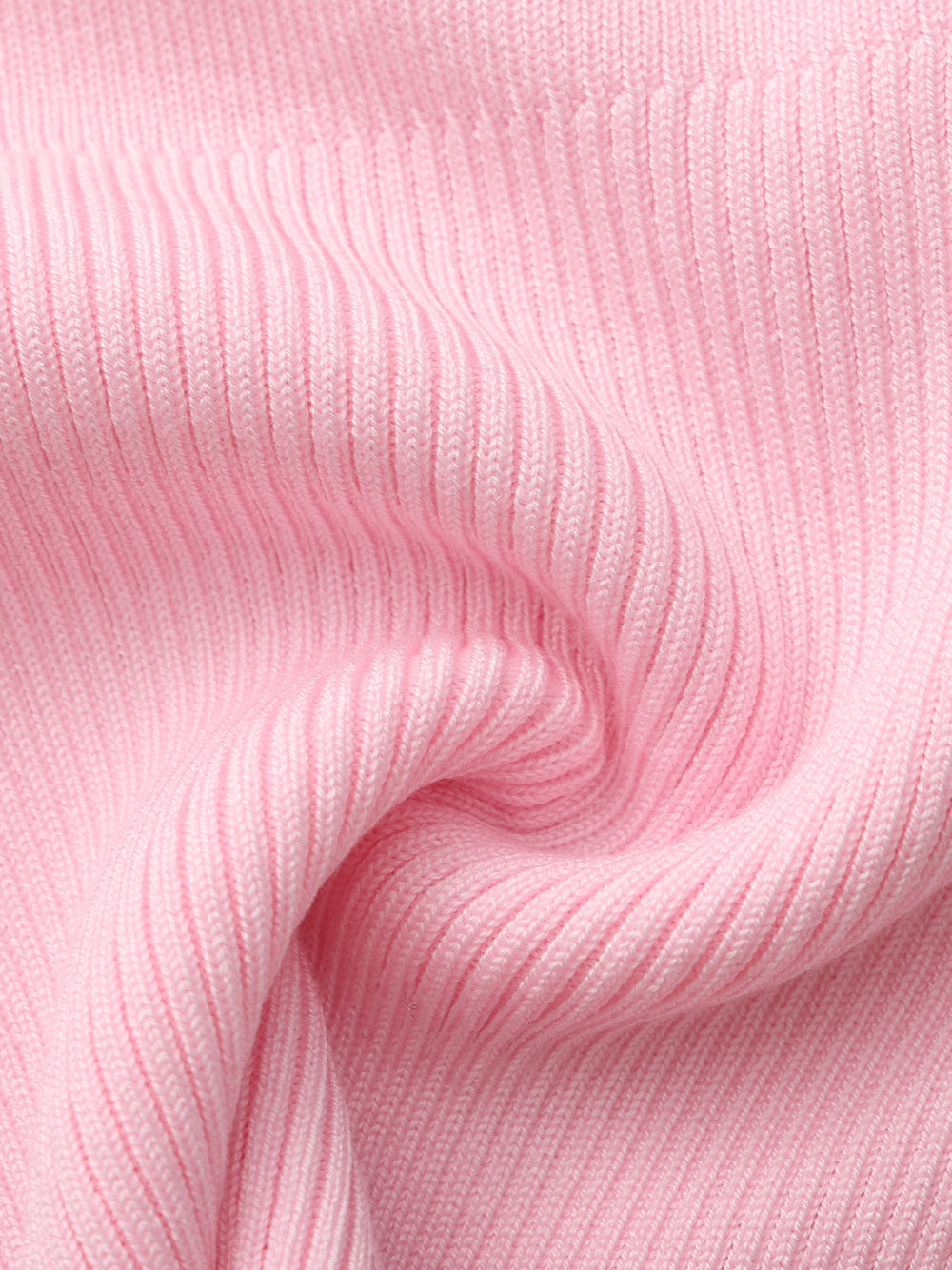 Millie Contrast-Trim Pink Knit Top