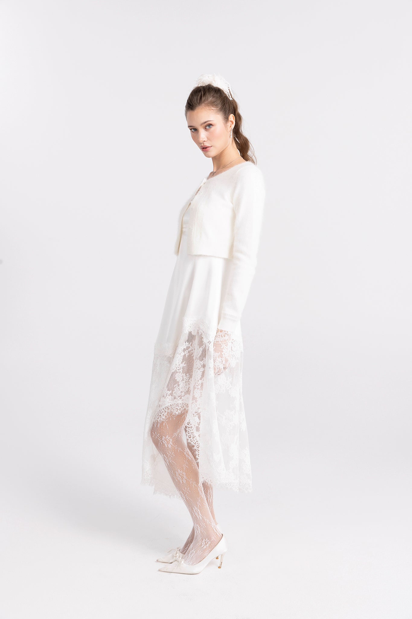 Mirabelle Knitted Cardigan (White)