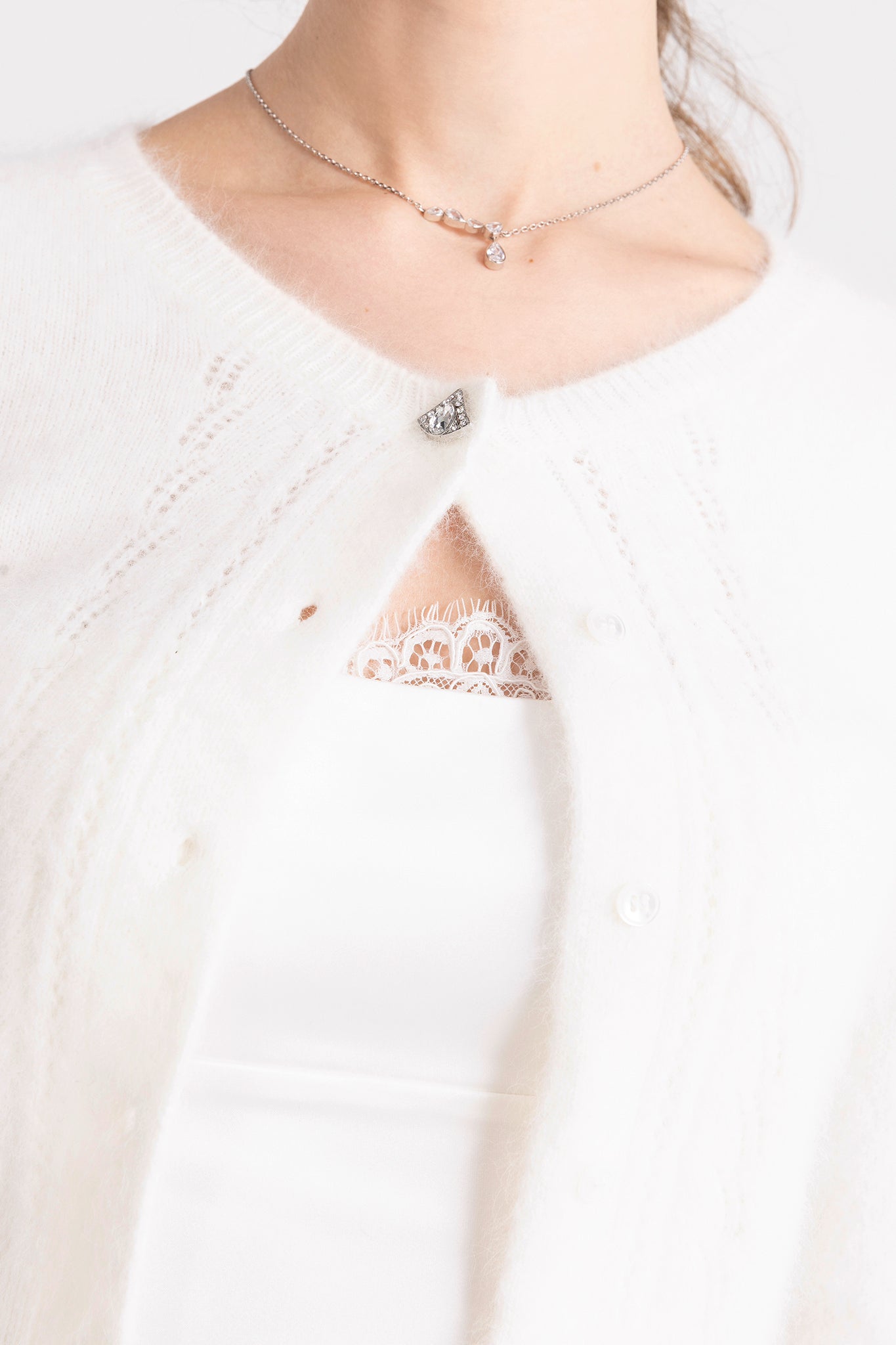 Mirabelle Knitted Cardigan (White)