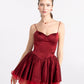 Veronica Backless Mini Dress (Red)