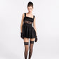 Naomi Lace Satin Mini Dress