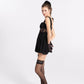 Naomi Lace Satin Mini Dress