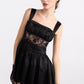 Naomi Lace Satin Mini Dress