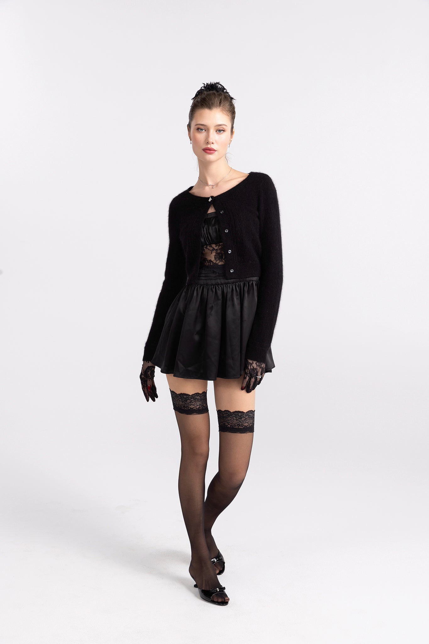 Mirabelle Knitted Cardigan (Black)