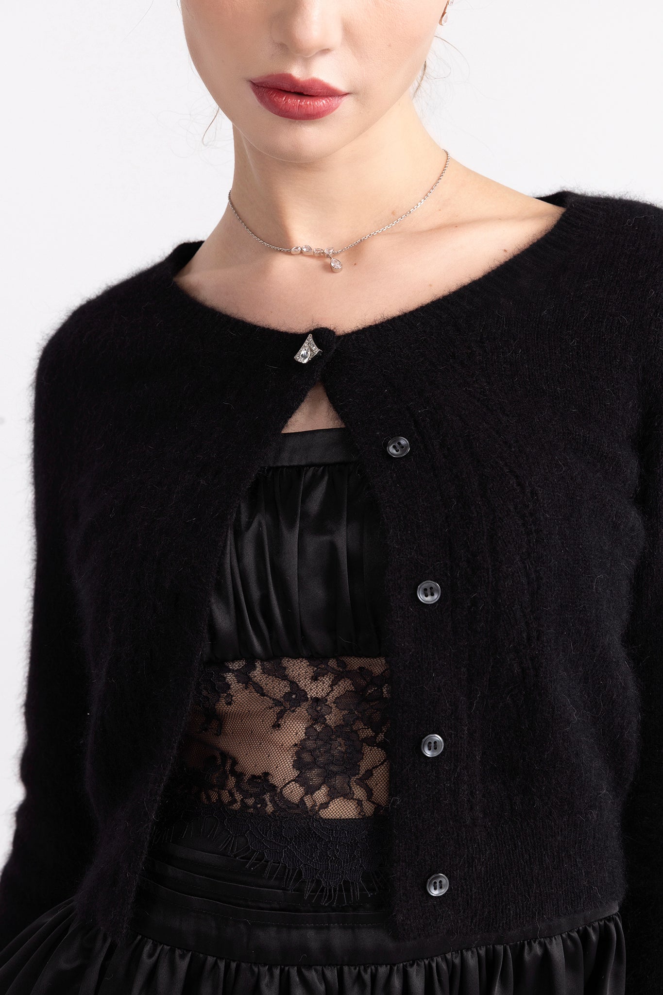 Mirabelle Knitted Cardigan (Black)