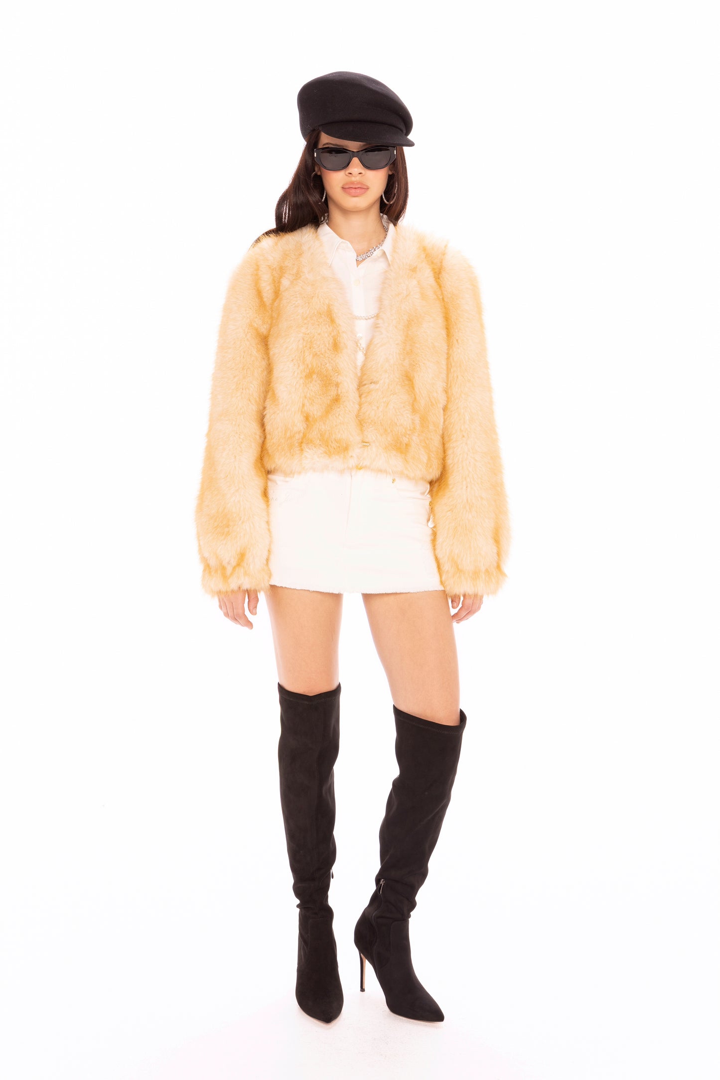 Lavinia Short Faux Fur Jacket