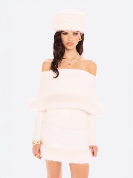 Anika Knit Top: White Knit Top for Resort Brunch | Nana Jacqueline