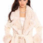 Adriana Faux Fur Coat (Off-White)