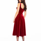 Eleanora Velvet Maxi Dress (Red)