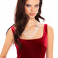 Eleanora Velvet Maxi Dress (Red)