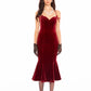 Althea Velvet Maxi Dress (Red)