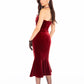 Althea Velvet Maxi Dress (Red)