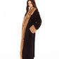 Adriana Faux Fur Coat (Black & Brown)