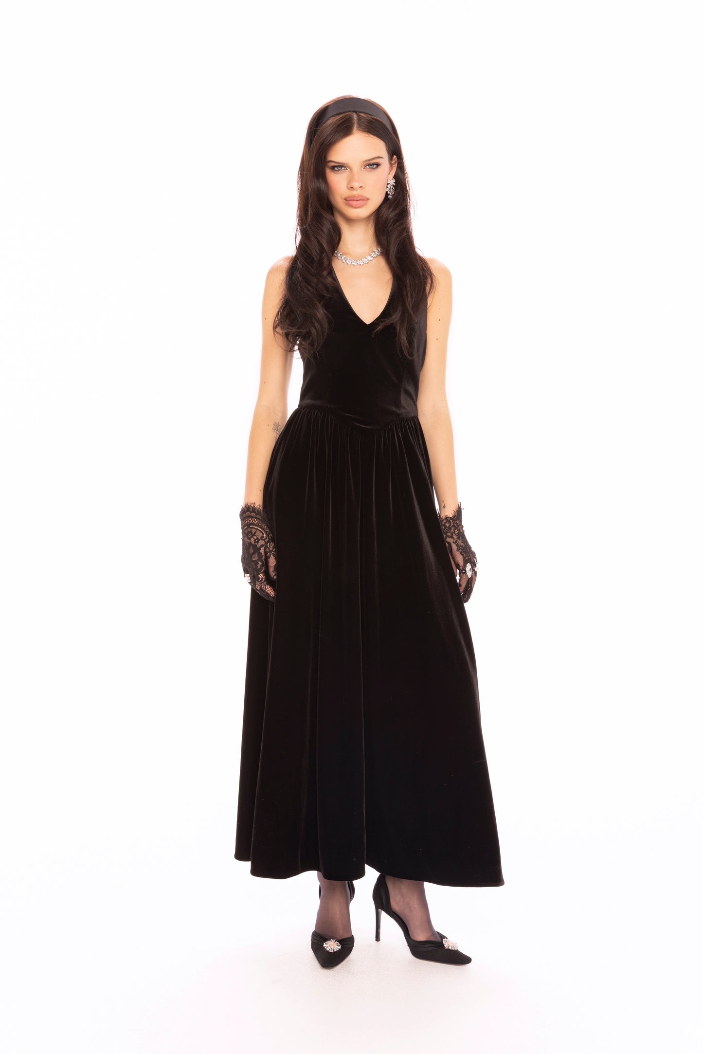 Sabine Velvet Maxi Dress