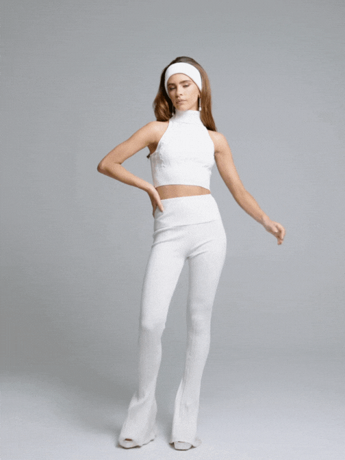Janelle Knit Pants (White)
