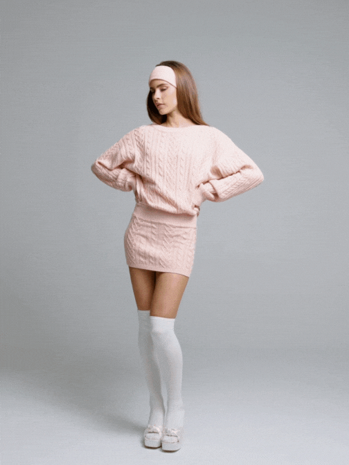 Kendall Knit Dress (Peach)