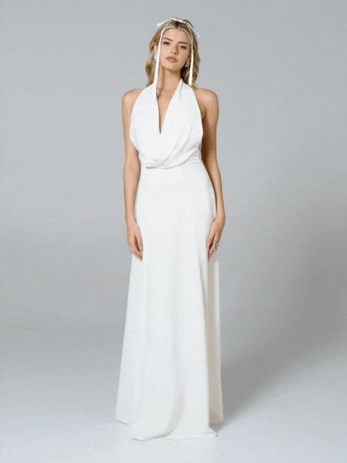Aniya Satin Dress (White)
