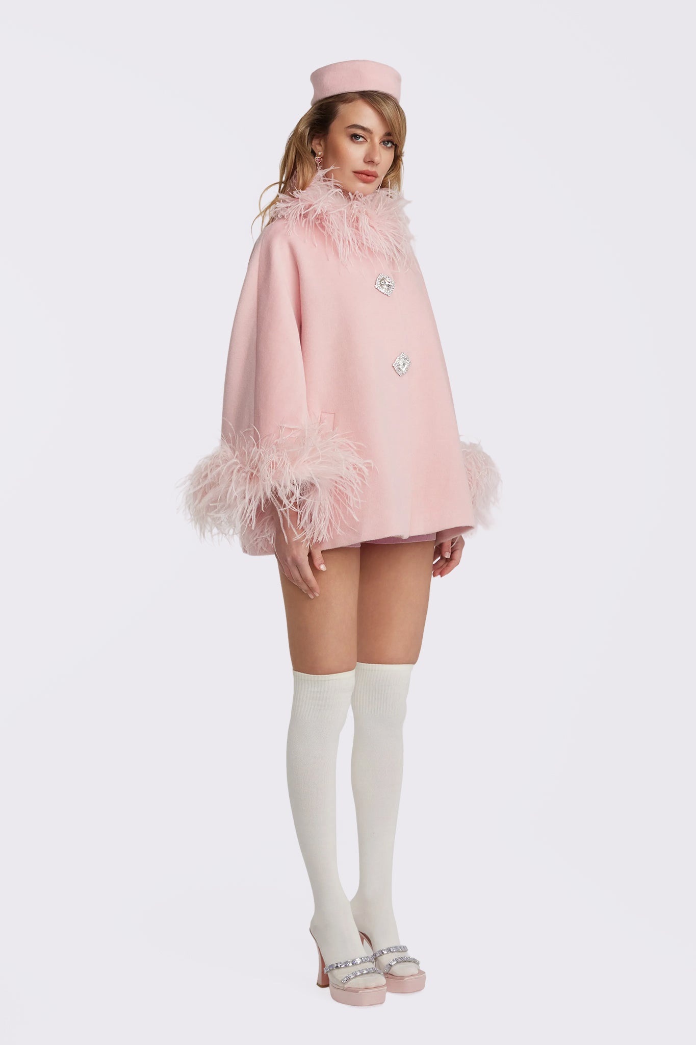 Angelica Feather Coat (Pink) – Nana Jacqueline