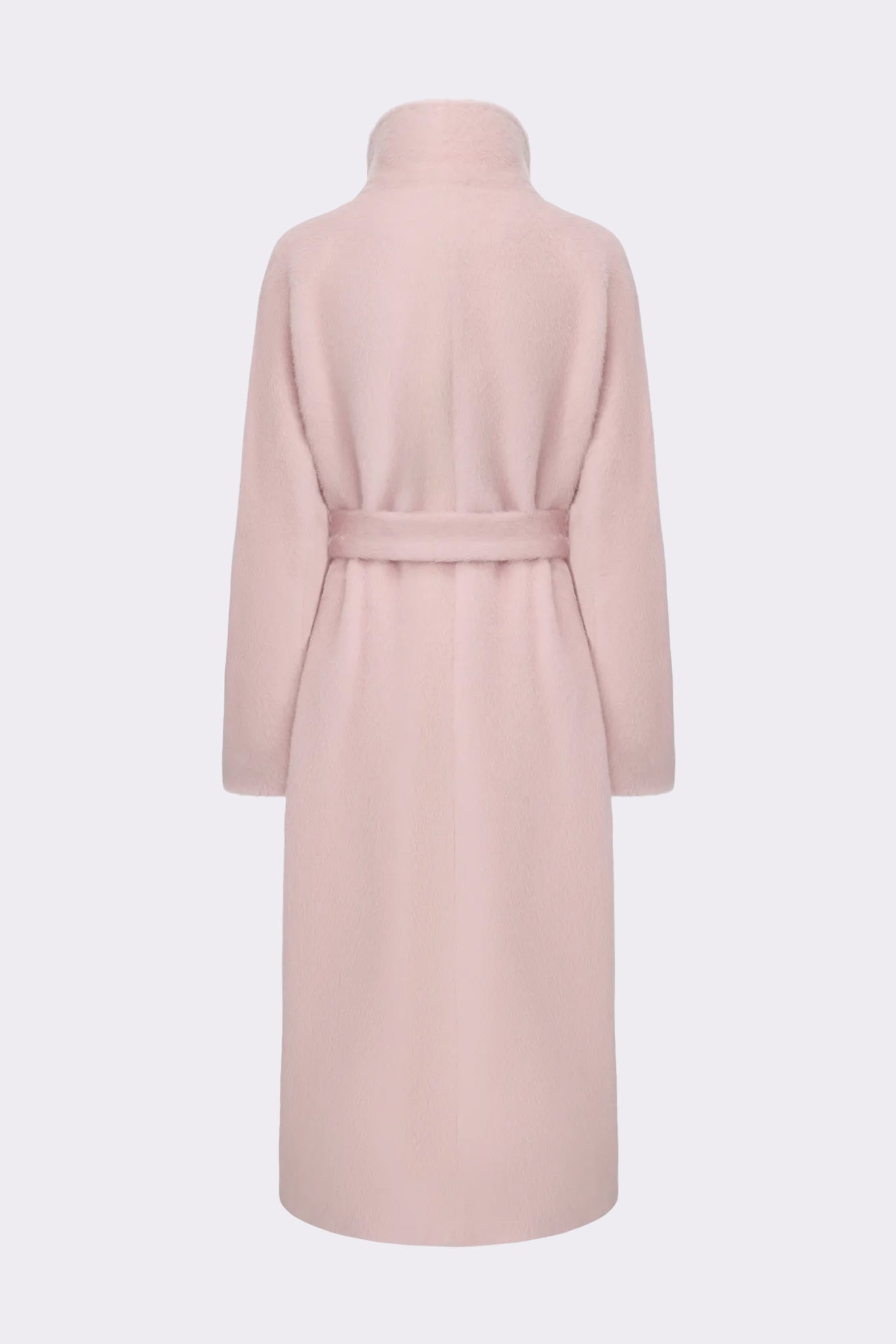 Audrey Coat (Pink) | Designer Stand Collar Wool Coat | Elegant