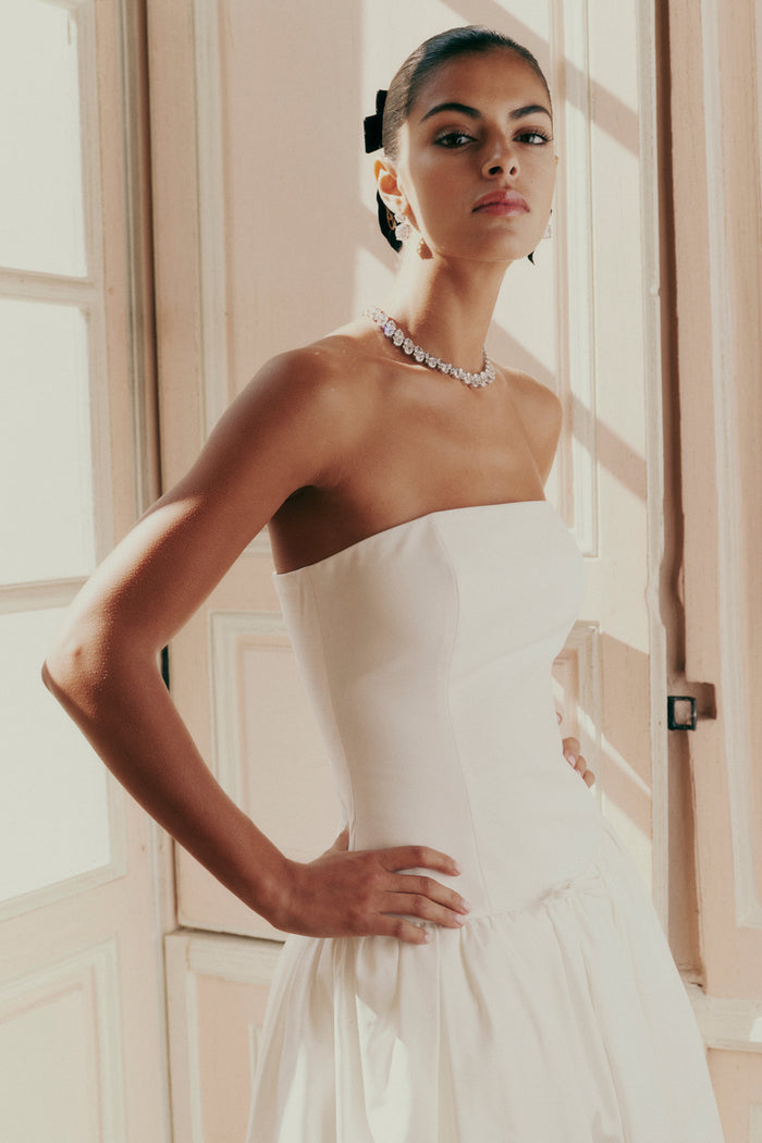 Brittany Dress: White Maxi Dress for Bridal Shower