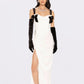 Grace Bow Maxi Dress (White)