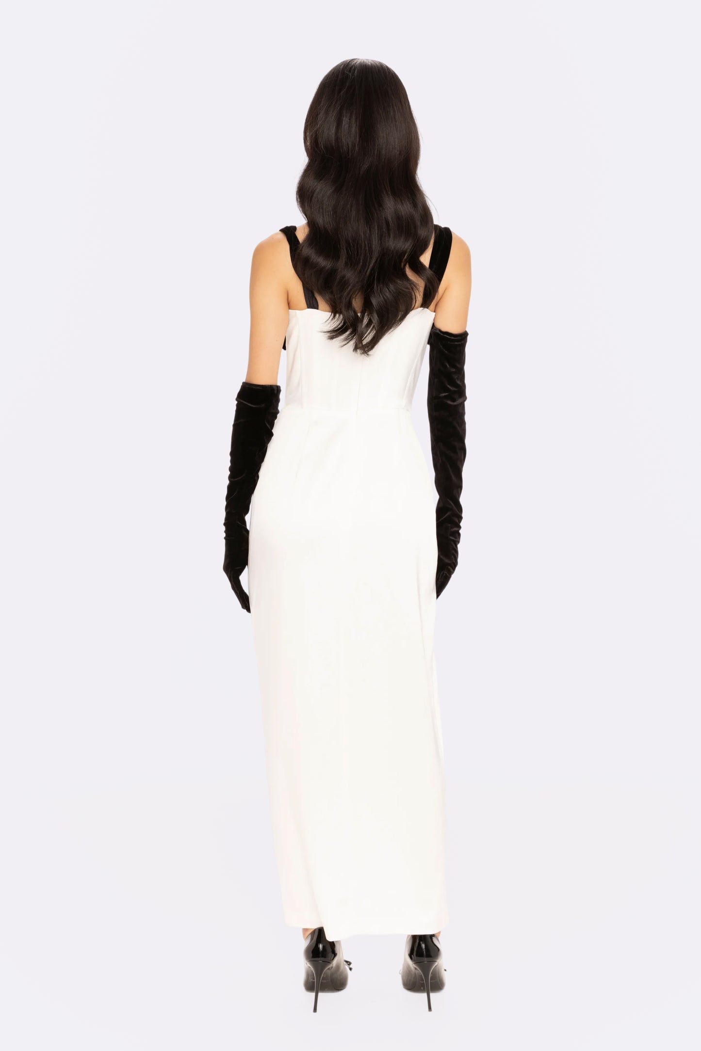 Grace Bow Maxi Dress (White)