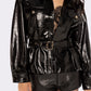 Isabella Vegan Leather Jacket (Black)