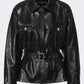 Isabella Vegan Leather Jacket (Black)