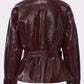 Isabella Vegan Leather Jacket (Claret)