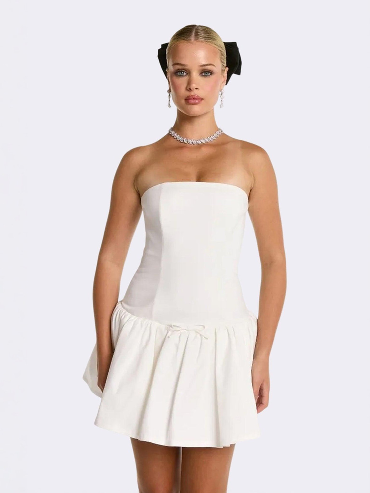 Josie Dress: White Mini Dress for Bridal Shower Josie Dress: White Mini Dress for Bridal Shower
