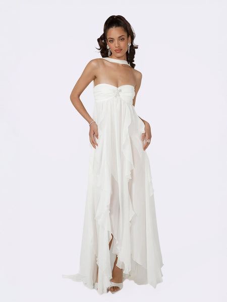 Mariah Dress: White Maxi Dress for Bridal Shower