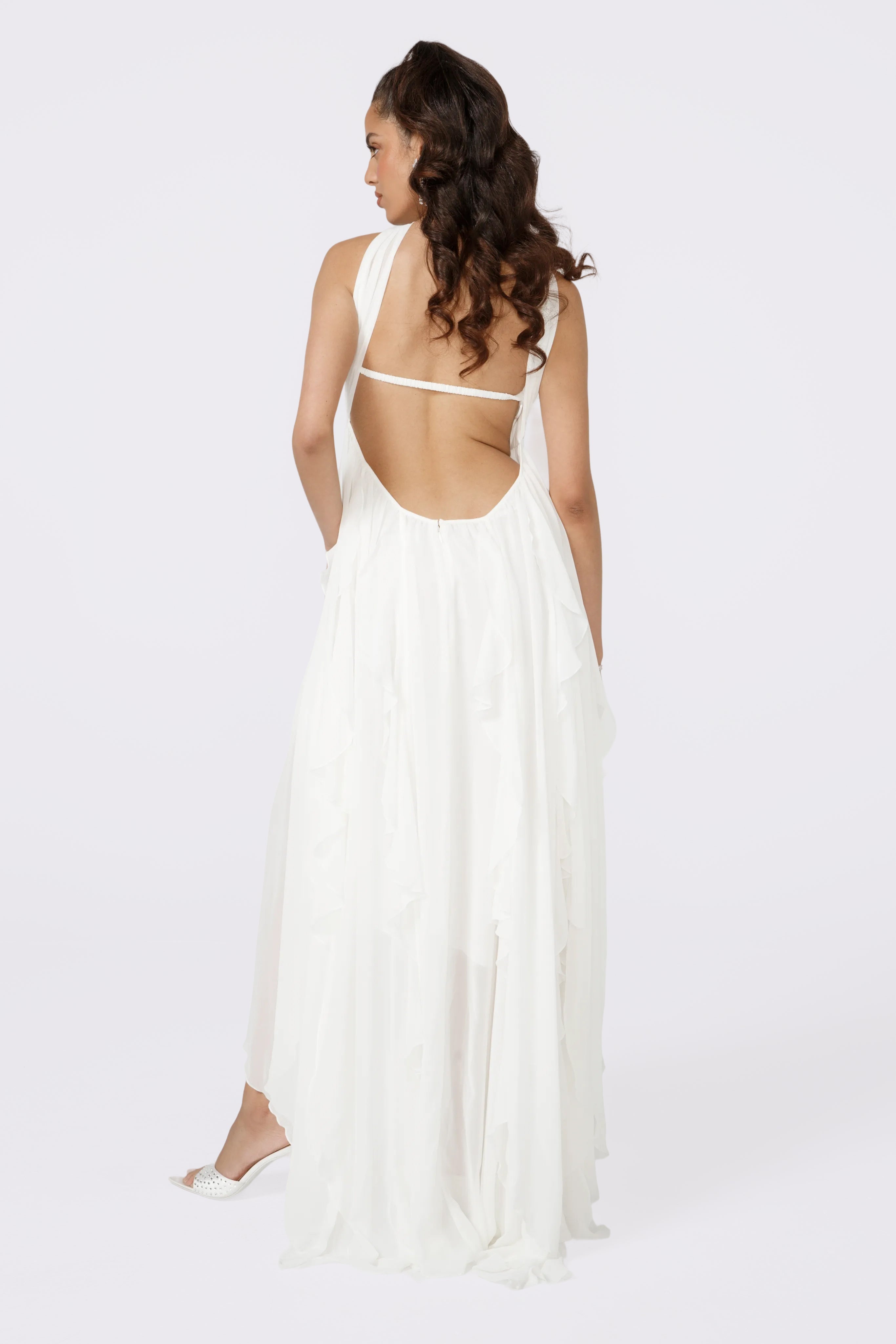 Mariah Dress (White) | Elegant Backless Dress – Nana Jacqueline