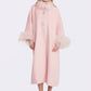 Nina Feather Coat (Pink) (Final Sale)