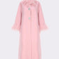 Nina Feather Coat (Pink) (Final Sale)