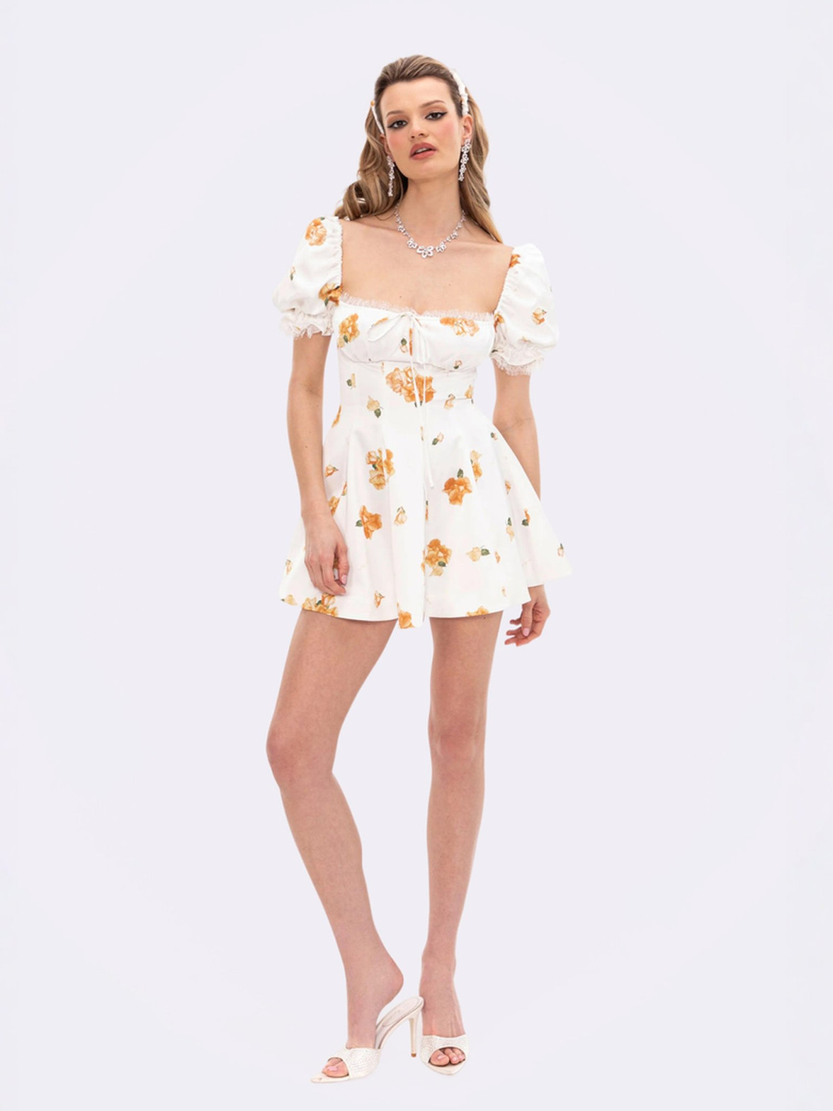 Theodora Dress: Floral Mini Dress for Garden Party
