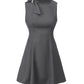 Lenora Bow Grey Mini Dress