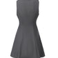 Lenora Bow Grey Mini Dress