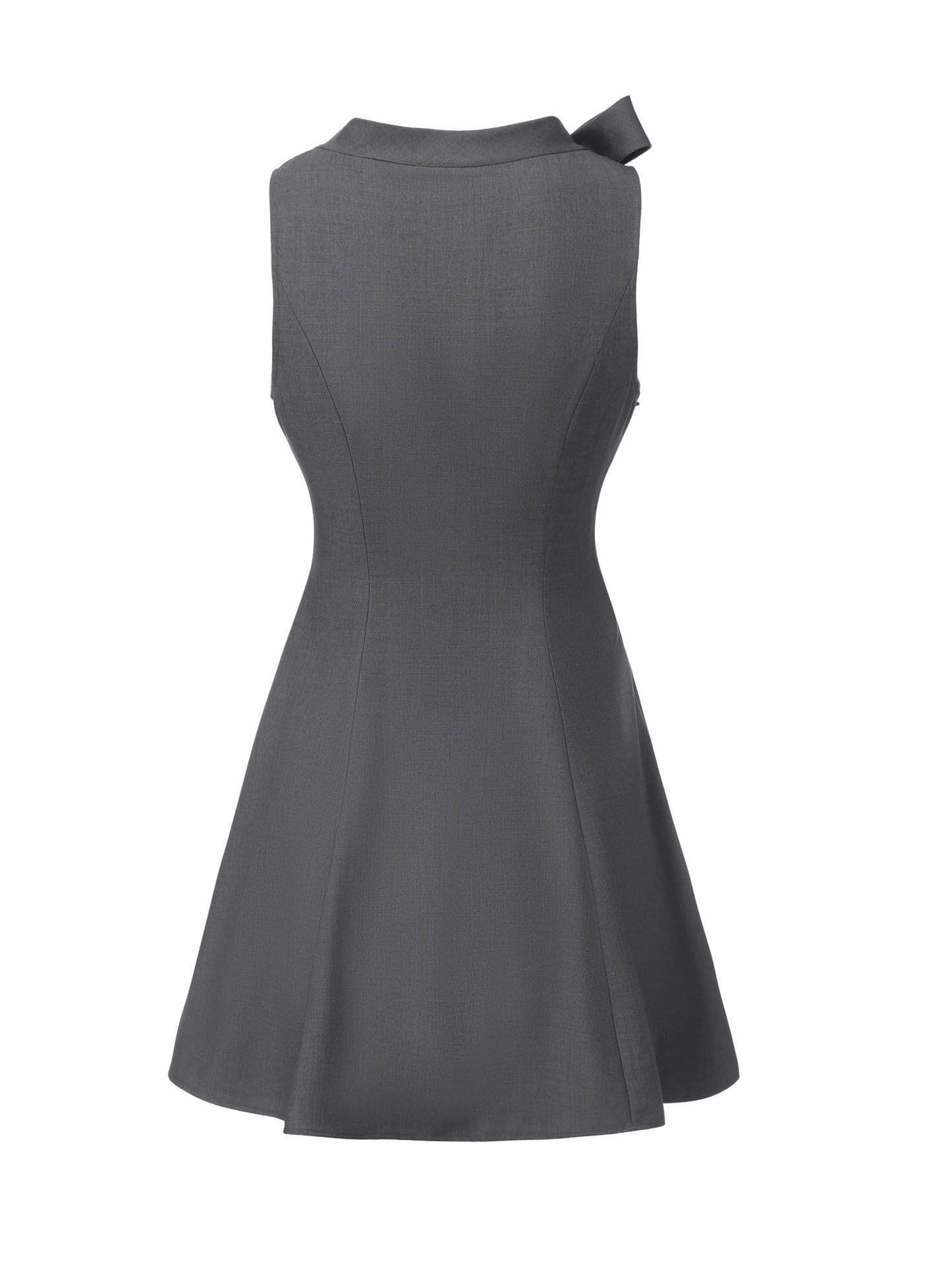 Lenora Bow Grey Mini Dress