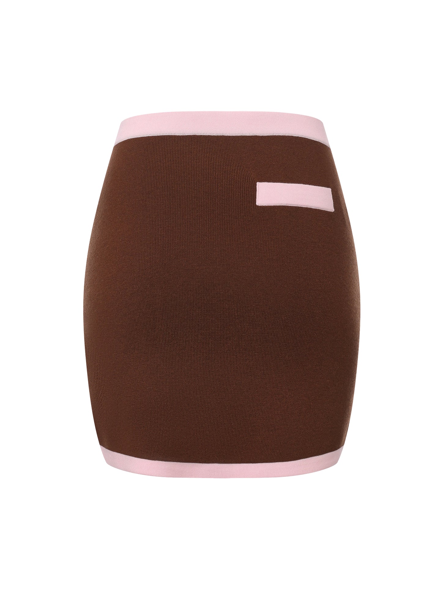 Lisette Contrast-Trim Brown Knit Three-Piece Set