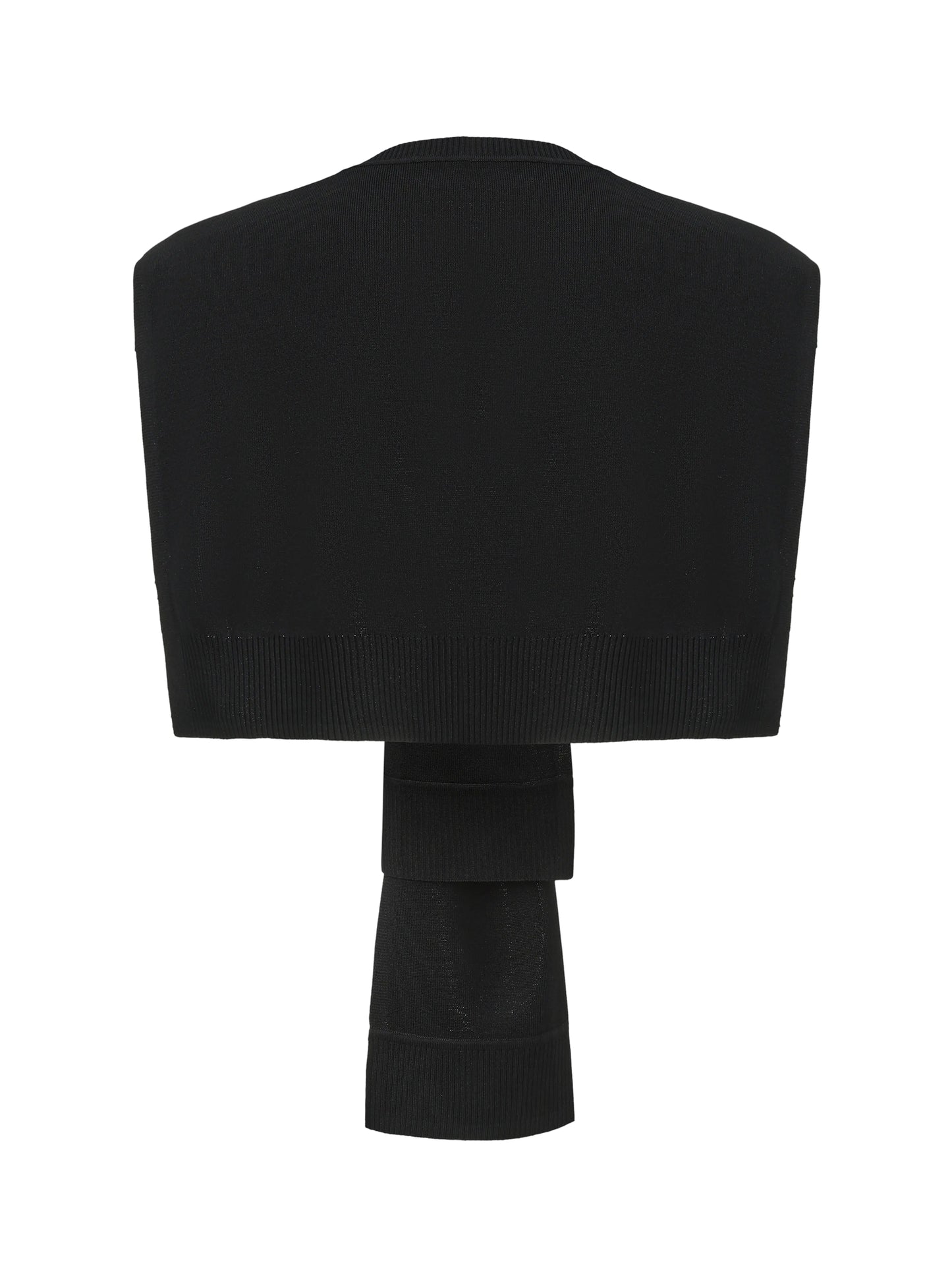 Ava Minimal Black Knit Shawl