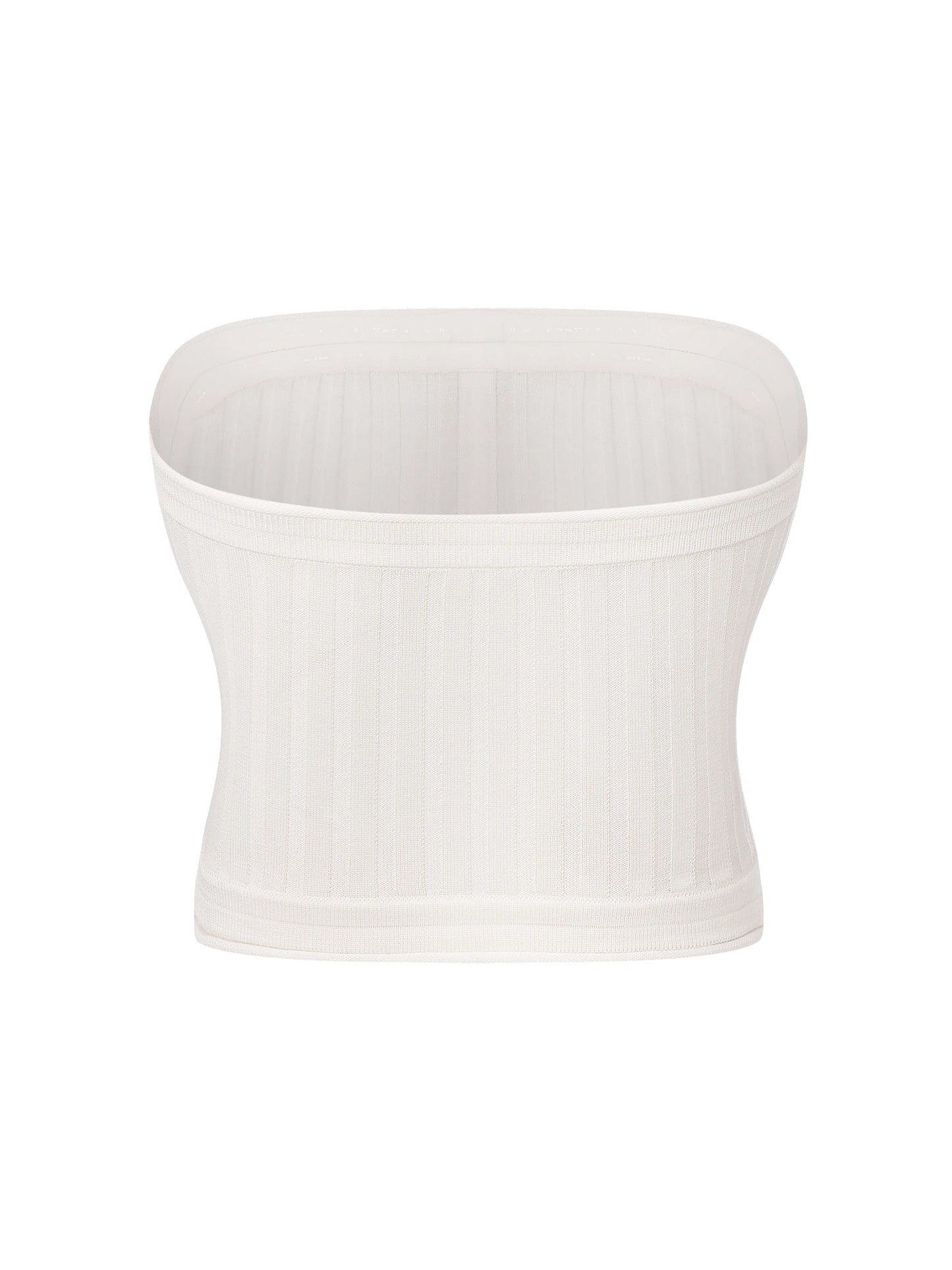 Tessa White Knit Tube Top