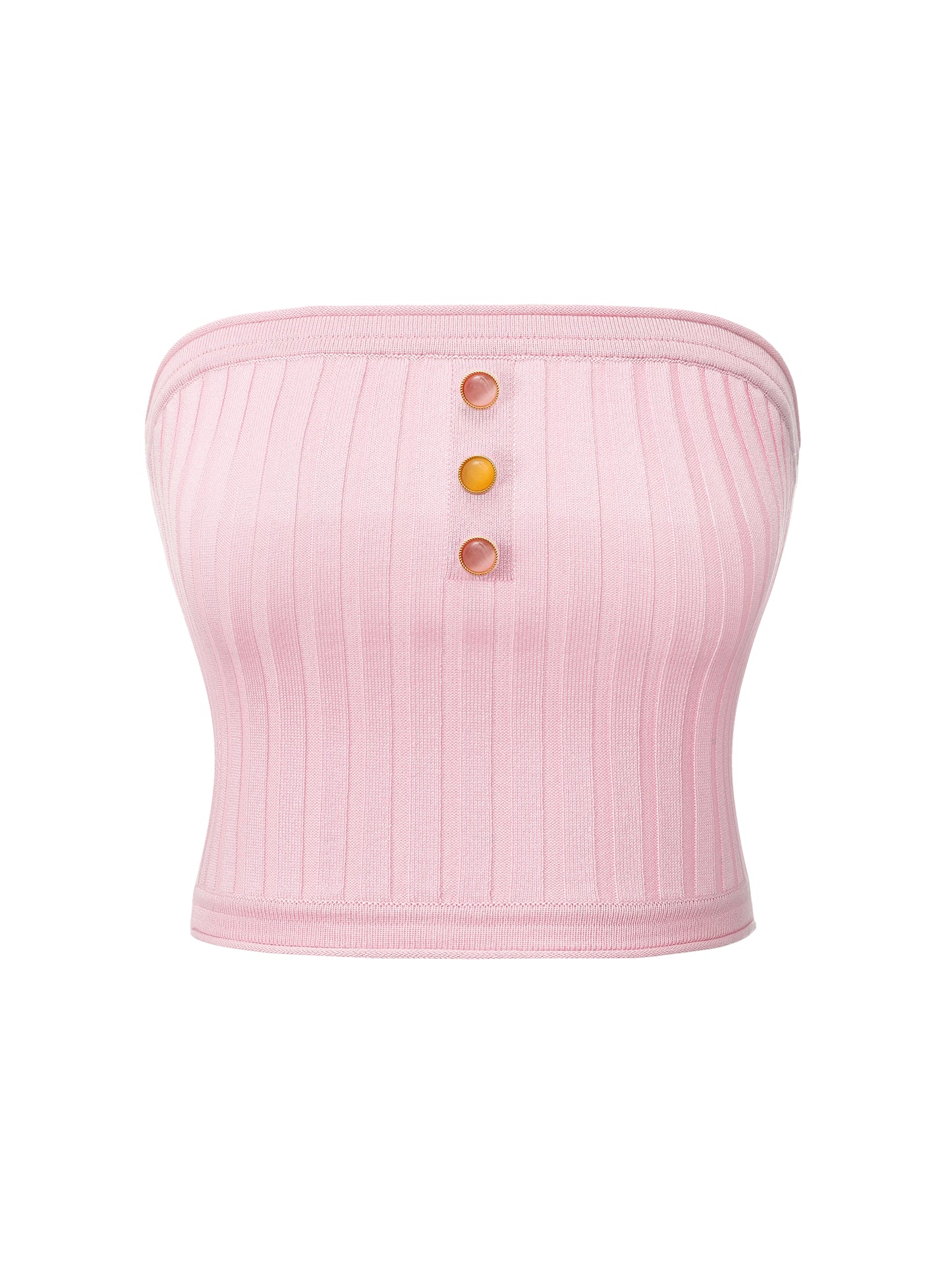 Tessa Pink Knit Tube Top