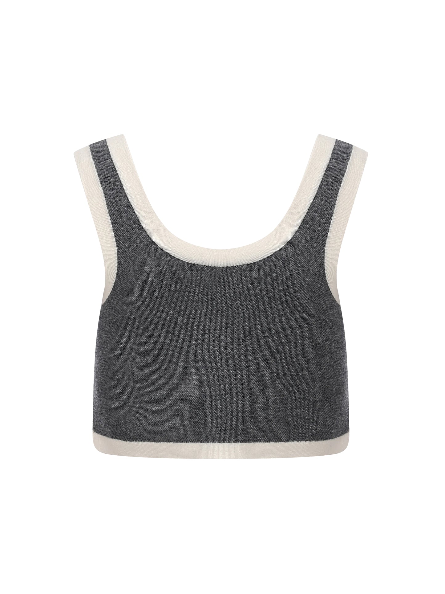 Lisette Contrast-Trim Grey Knit Three-Piece Set