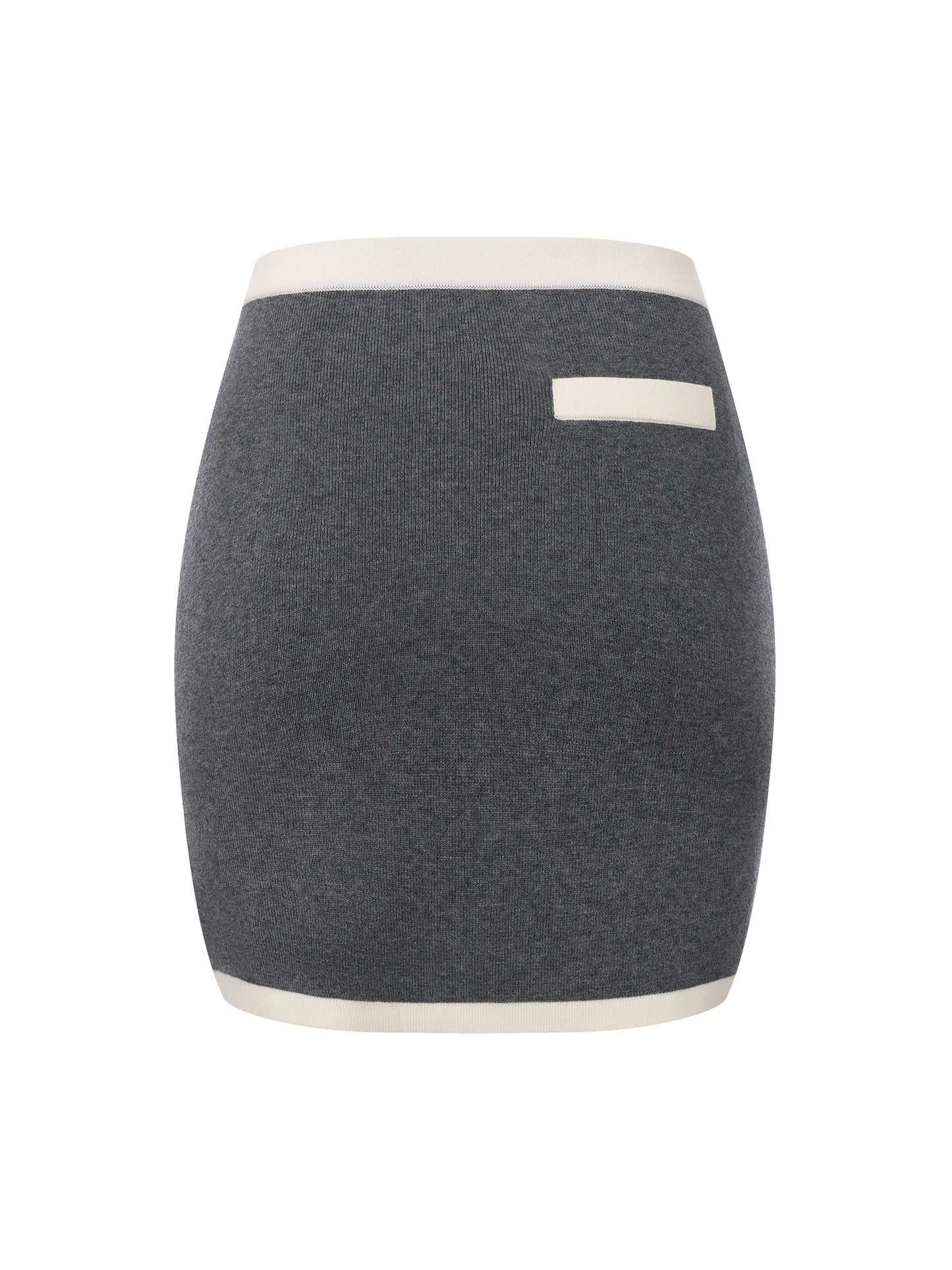 Lisette Contrast-Trim Grey Knit Three-Piece Set