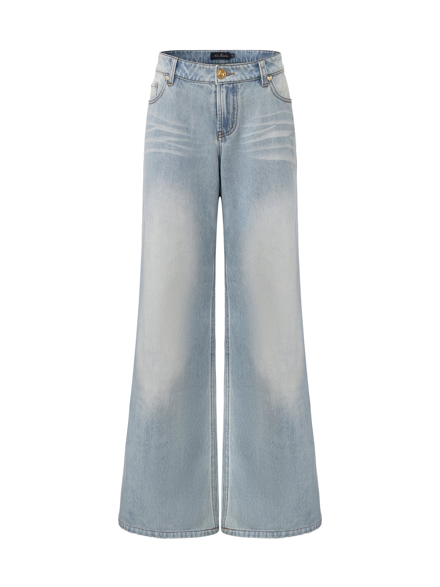 Ava Low-Rise Light Blue Straight Leg Jeans